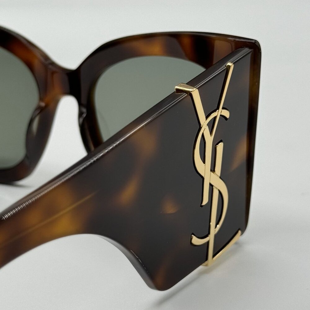 NEW SL M119 BLAZE 002 SAINT LAURENT BLAZE HAVANA OVERSIZED SUNGLASSES SL M119 - Picture 7 of 12